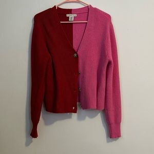 Red and Pink Cardigan